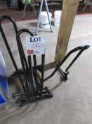 Four metal framed bike stands Please note; This LOT is located at Stoneford Farm, Steamalong, Isle