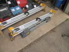 Two vairous sized Dewalt mitre saw stands Please note; This LOT is located at Roadform House, Milber
