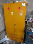 Double door metal COSHH cabinmate with keys (Excluding contents) Please note; This LOT is located at