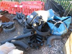 Various quantity of assorted black plastic junctions and adaptors Please note; This LOT is located