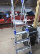 Five rung step ladder Please note; This LOT is located at Stoneford Farm, Steamalong, Isle