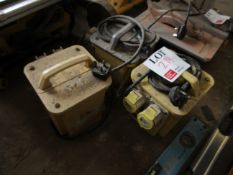 Three 110v powertool transformers 3.0KvA Please note; This LOT is located at Roadform House,