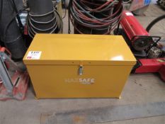 Haz Safe metal storage chest Please note; This LOT is located at Roadform House, Milber Trading Est,