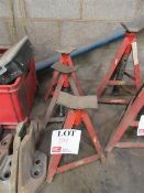 Three small axel stands Please note; This LOT is located at Roadform House, Milber Trading Est,
