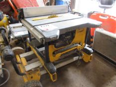 Dewalt DWE7485 240v compact table saw & Dewalt DE7400 heavy-duty rolling workstation Please note;