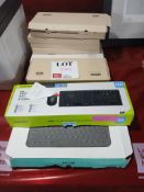 Various selection of wireless keyboards Please note; This LOT is located at Stoneford Farm,