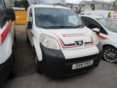 Peugeot Bipper 1.4 HDi 70 S car derived van Registration: OY11 YYX Recorded mileage: 146,291 MOT: