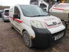 Peugeot Bipper 1.4 HDi 70 S car derived van Registration: OY11 YZB Recorded mileage: 163,000 est.