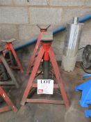 Two heavy duty axel stands Please note; This LOT is located at Roadform House, Milber Trading Est,