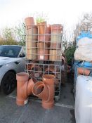 Assortment of various sized PVC junctions, bends and connectors Please note; This LOT is located