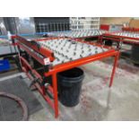 Thermoseal roller tables with manual foot control pneumatic clamping, 1900 x 1500mm, serial no.