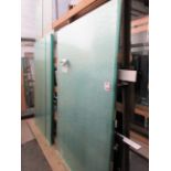 Assorted size and thickness frosted glass, as lotted