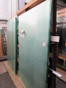 Assorted size and thickness frosted glass, as lotted