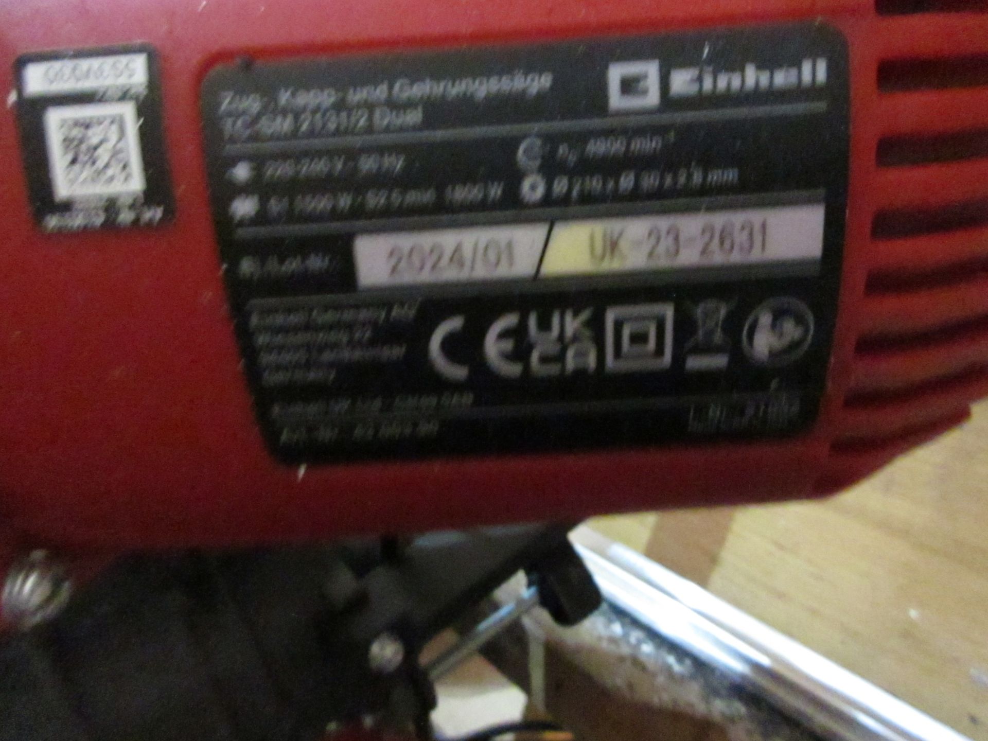 Einhill bench top chop saw, serial no. 2024/01 UK-23-2631, 240v - Image 2 of 4