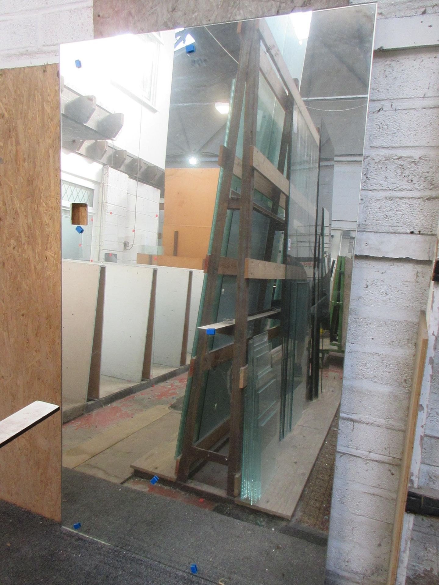 Assorted size and thickness clear and mirrored glass, as lotted