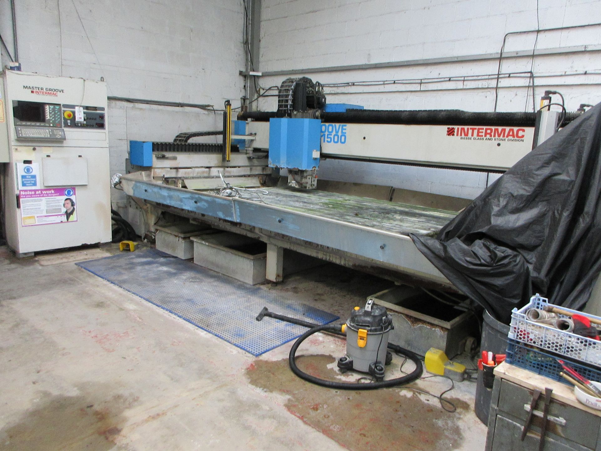 Intermec Biesse glass & stone Master Groove 1500 CNC bridge type stone and glass cutting machine