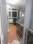 Wall mounted curved mirror, 600 x 1800mm