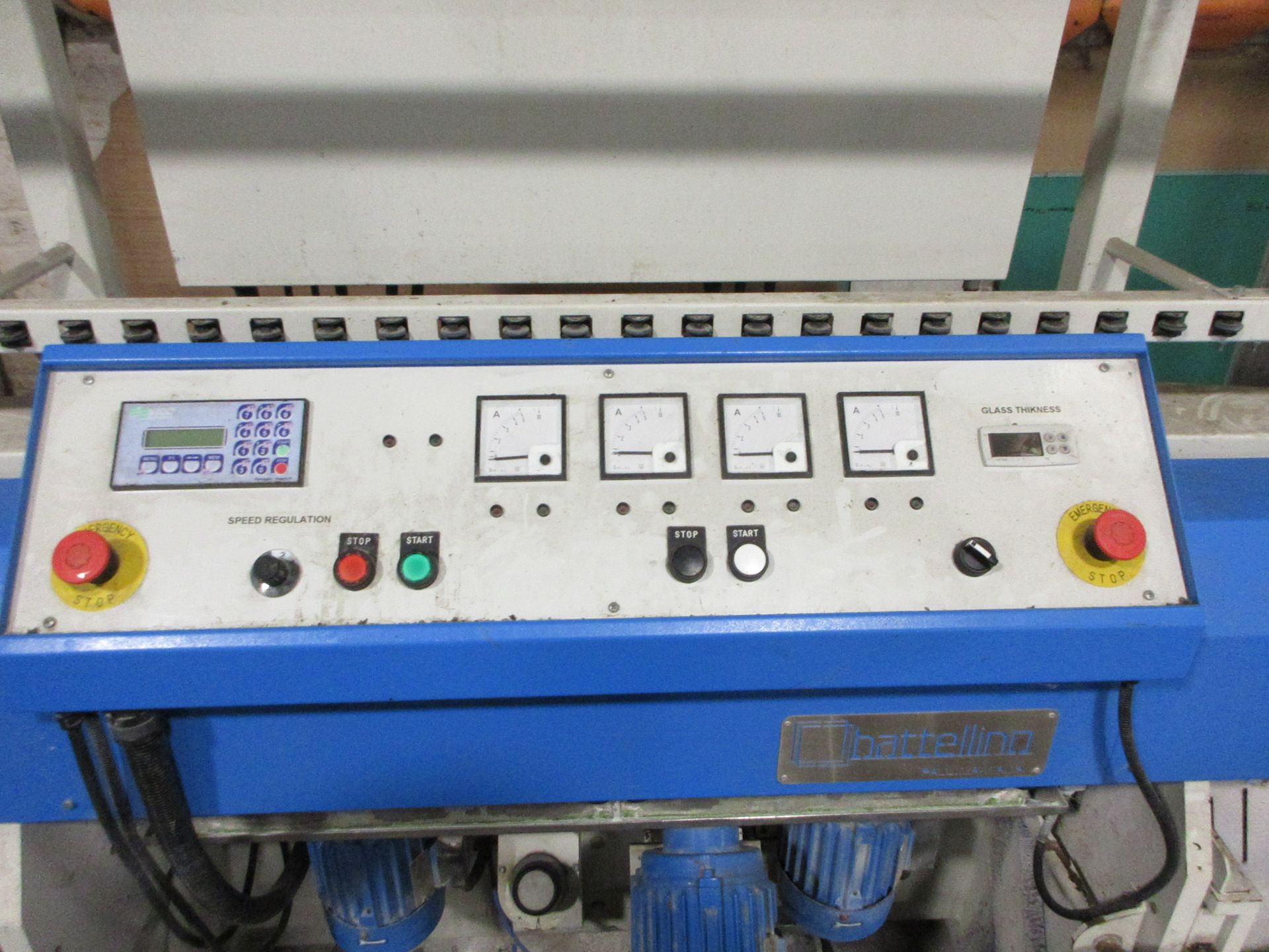 Battellino FP4 glass straight edge grinding machine, serial no. 121 (2017), 4900 x 1350mm roller - Image 3 of 6