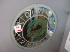 Wall mounted circular mirror, dia. 600mm