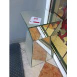 Mirrored glass plant stand