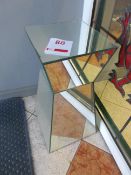 Mirrored glass plant stand