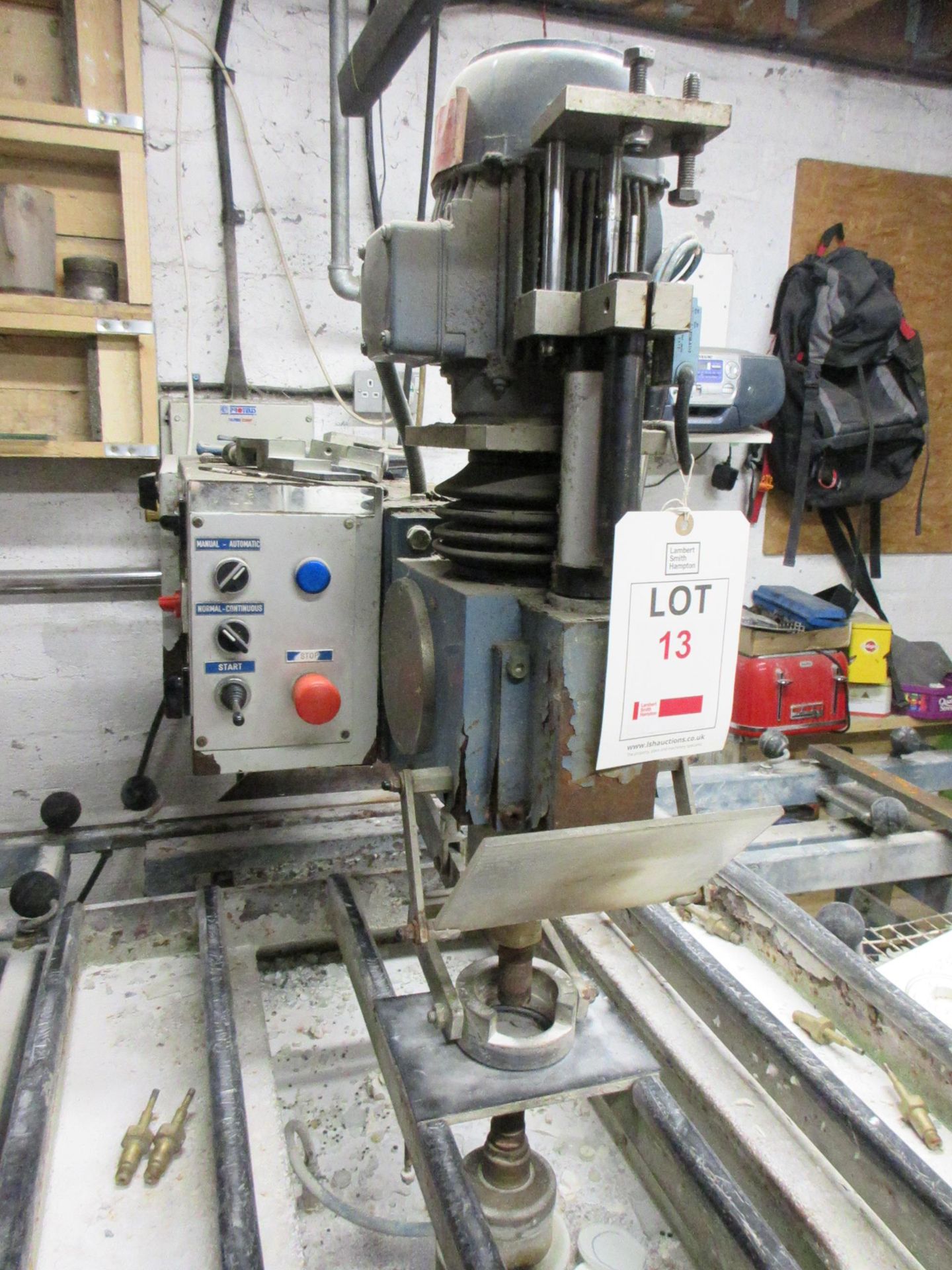 Metral TDIA glass drill, table size 700 x 750mm, overall table size 2500 x 1500mm, serial no. T370 5 - Image 3 of 7