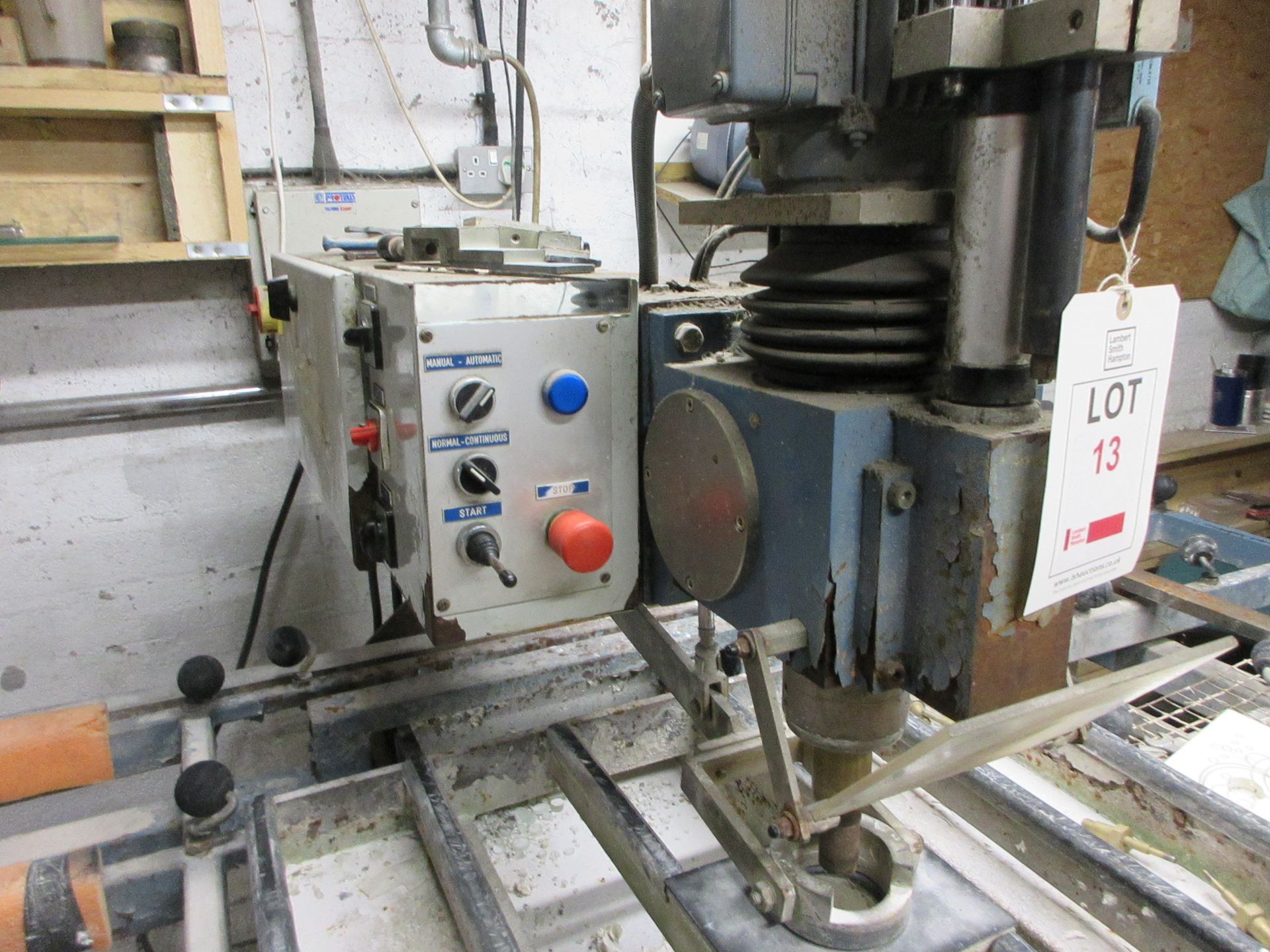 Metral TDIA glass drill, table size 700 x 750mm, overall table size 2500 x 1500mm, serial no. T370 5 - Image 2 of 7