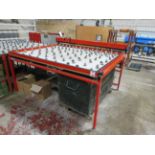 Thermoseal roller tables with manual foot control pneumatic clamping, 1900 x 1500mm, serial no.