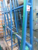 Mobile metal frame single sided extendable glass rack, 1500 x 600 x H: 2100mm - excluding contents