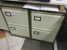 Two metal 2drawer filing cabinets