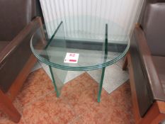 Glass circular coffee table, dia. 600mm