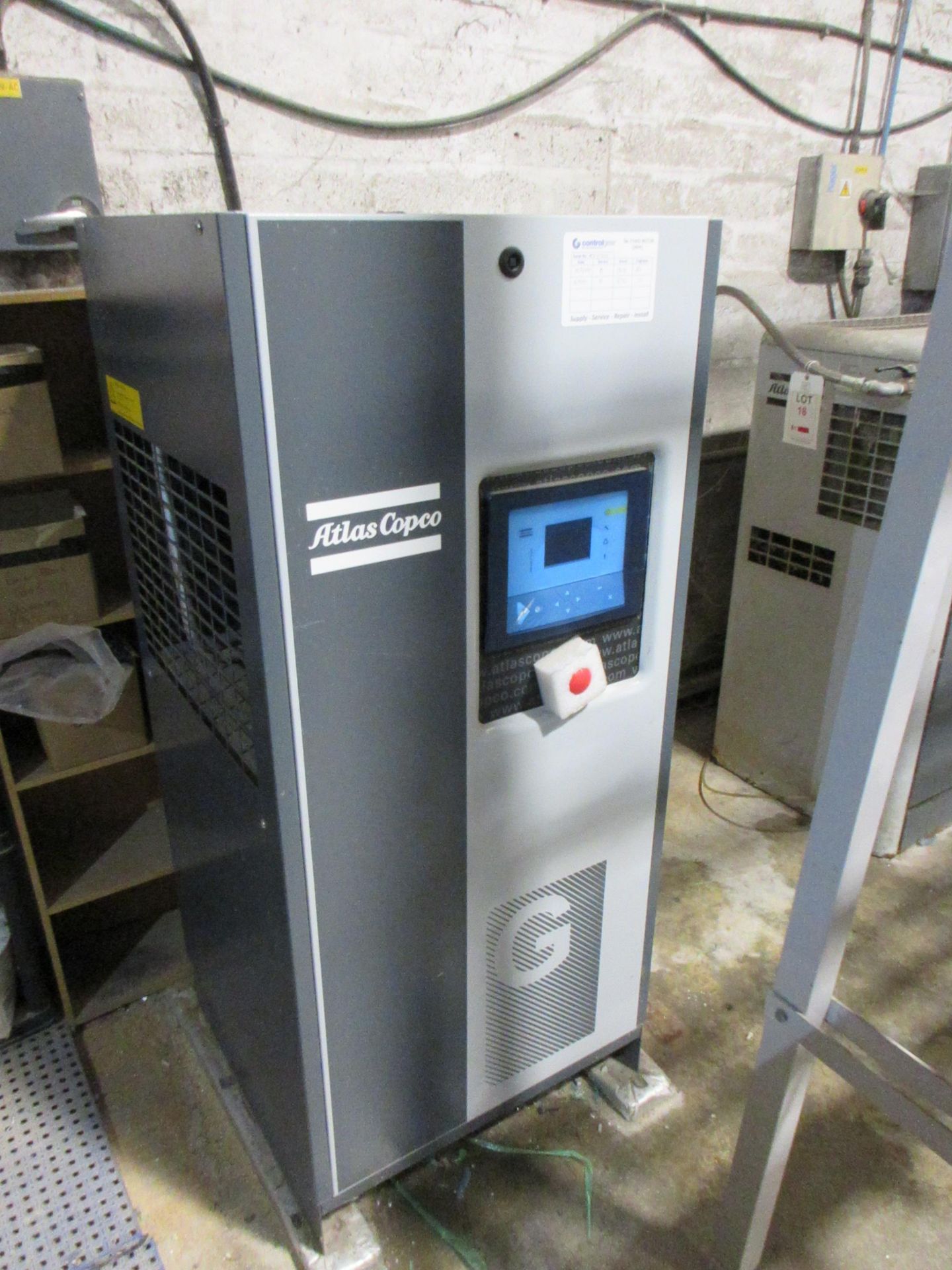 Atlas Copco GA7VSD+ packaged air compressor, serial no. AP1287843 (2018) PoWRA: A ‘point of work’