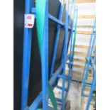 Mobile metal frame single sided extendable glass rack, 1500 x 600 x H: 2100mm - excluding contents