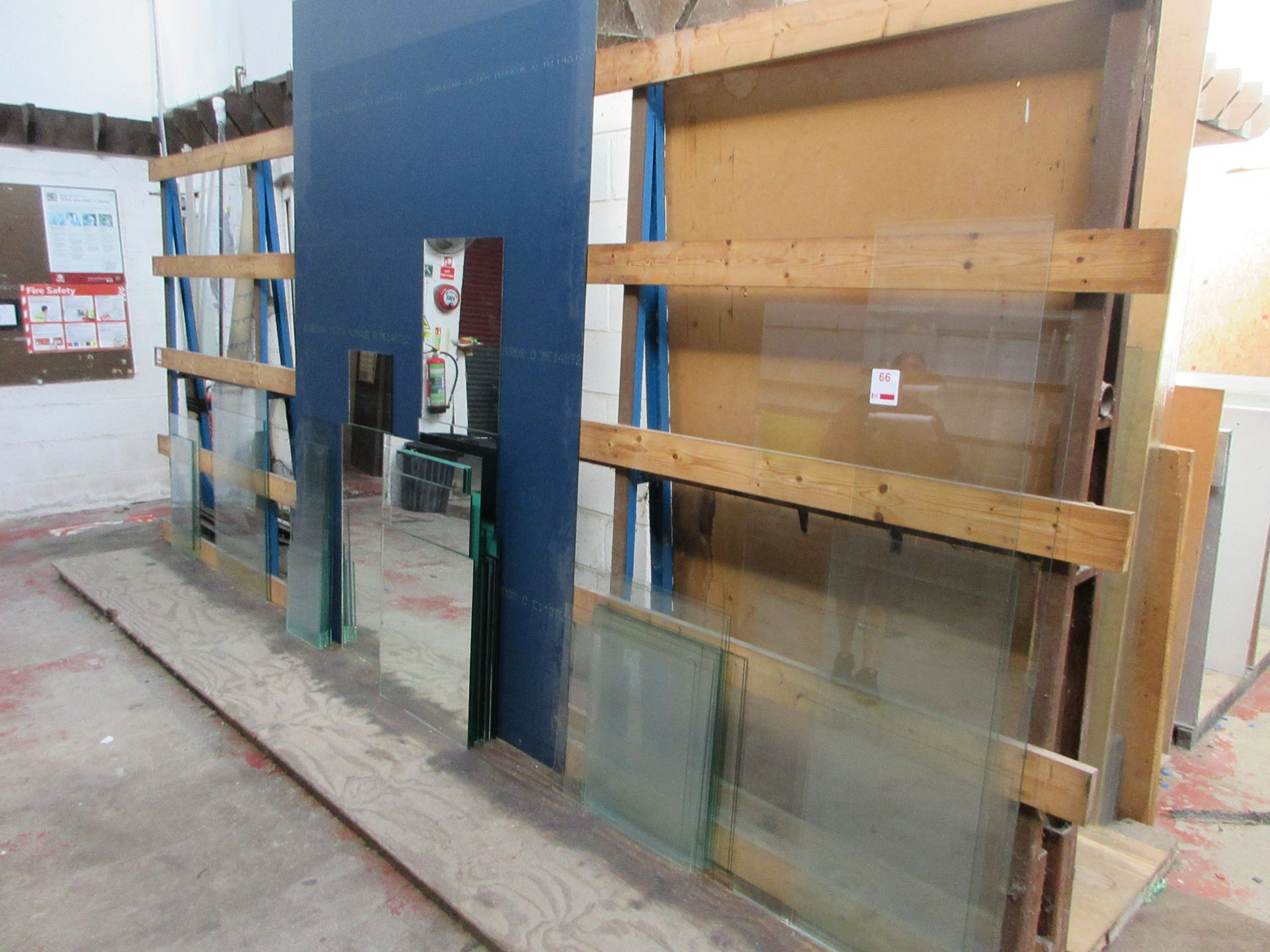 Assorted size and thickness clear and mirrored glass, as lotted