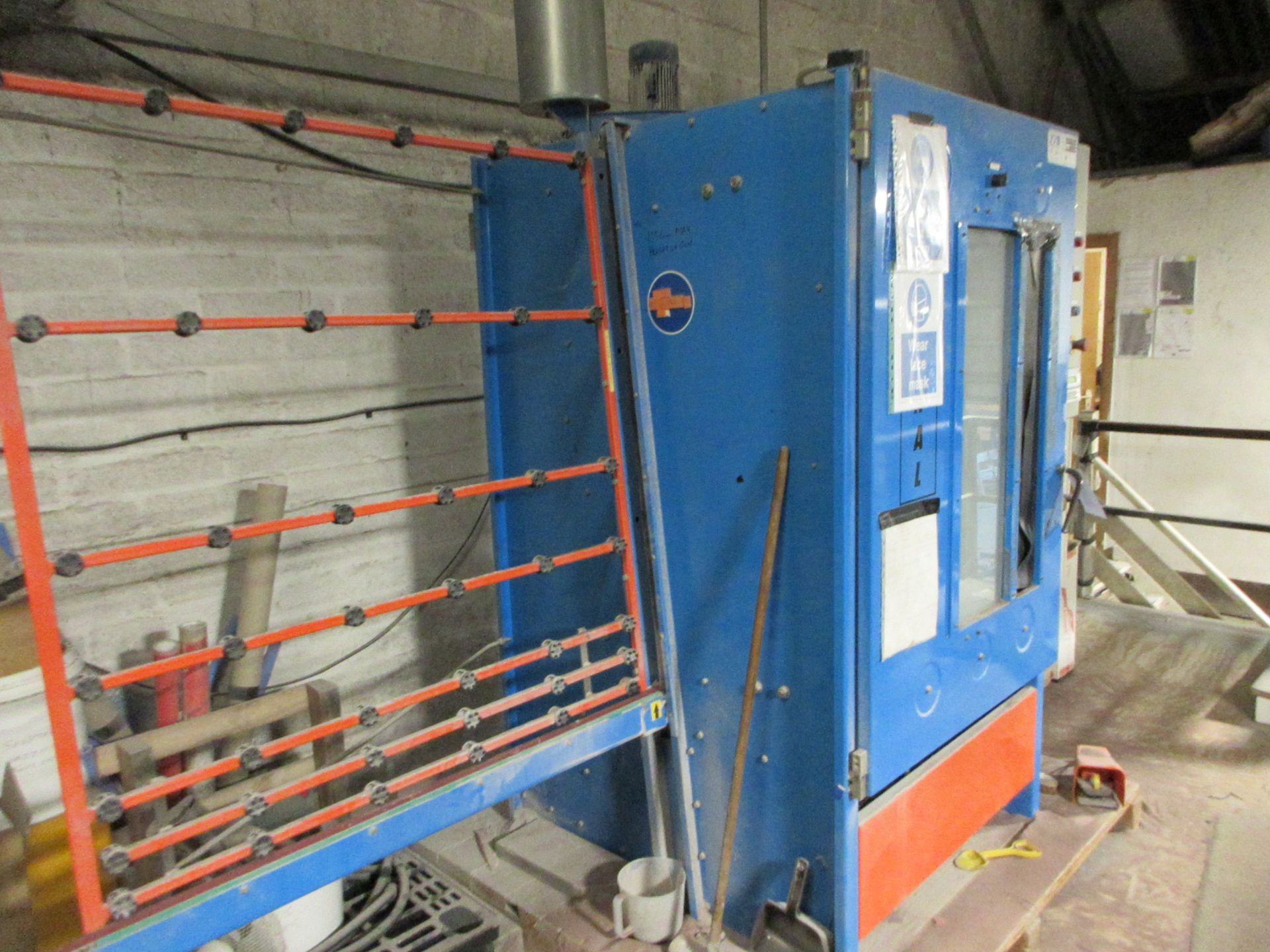 FP Mistral 1200 sand blaster, serial no. 70196 (1996), 2 x 1300 x 1300mm vertical table RAMS: A risk - Image 4 of 9