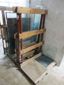 Twin metal frame glass rack, 1400 x 870 x H: 1400mm