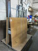 Static forkliftable metal frame double sided glass racks, 1500 x 1150 x H:2000mm