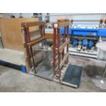 Twin metal frame glass rack, 1400 x 870 x H: 1400mm