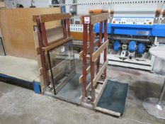 Twin metal frame glass rack, 1400 x 870 x H: 1400mm