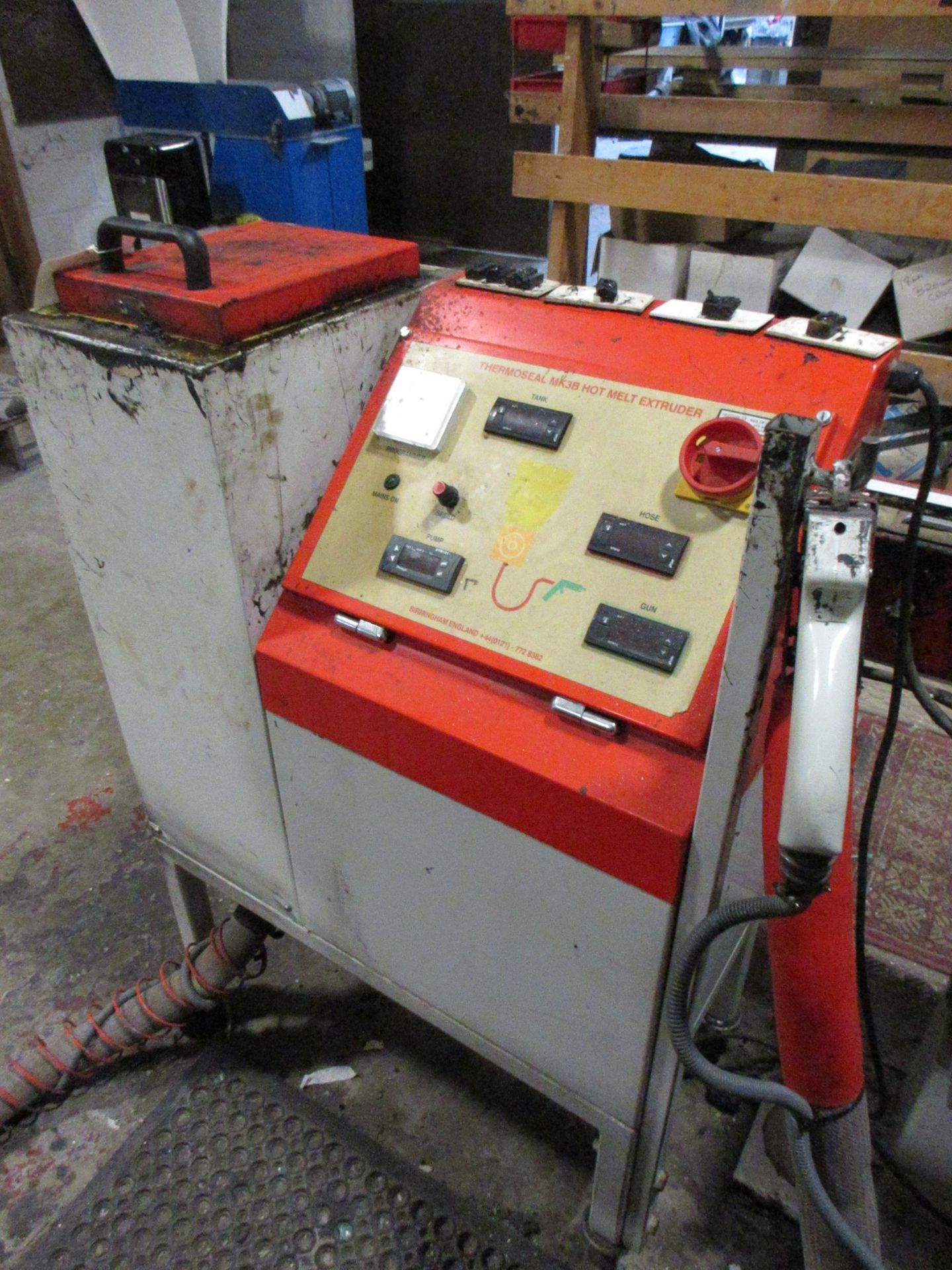 Thermoseal MK313 hot melt extruder, serial no. 31398 (2001) with gun PoWRA: A ‘point of work’ risk - Image 4 of 5