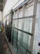 Assorted size and thickness clear and smoked glass, as lotted