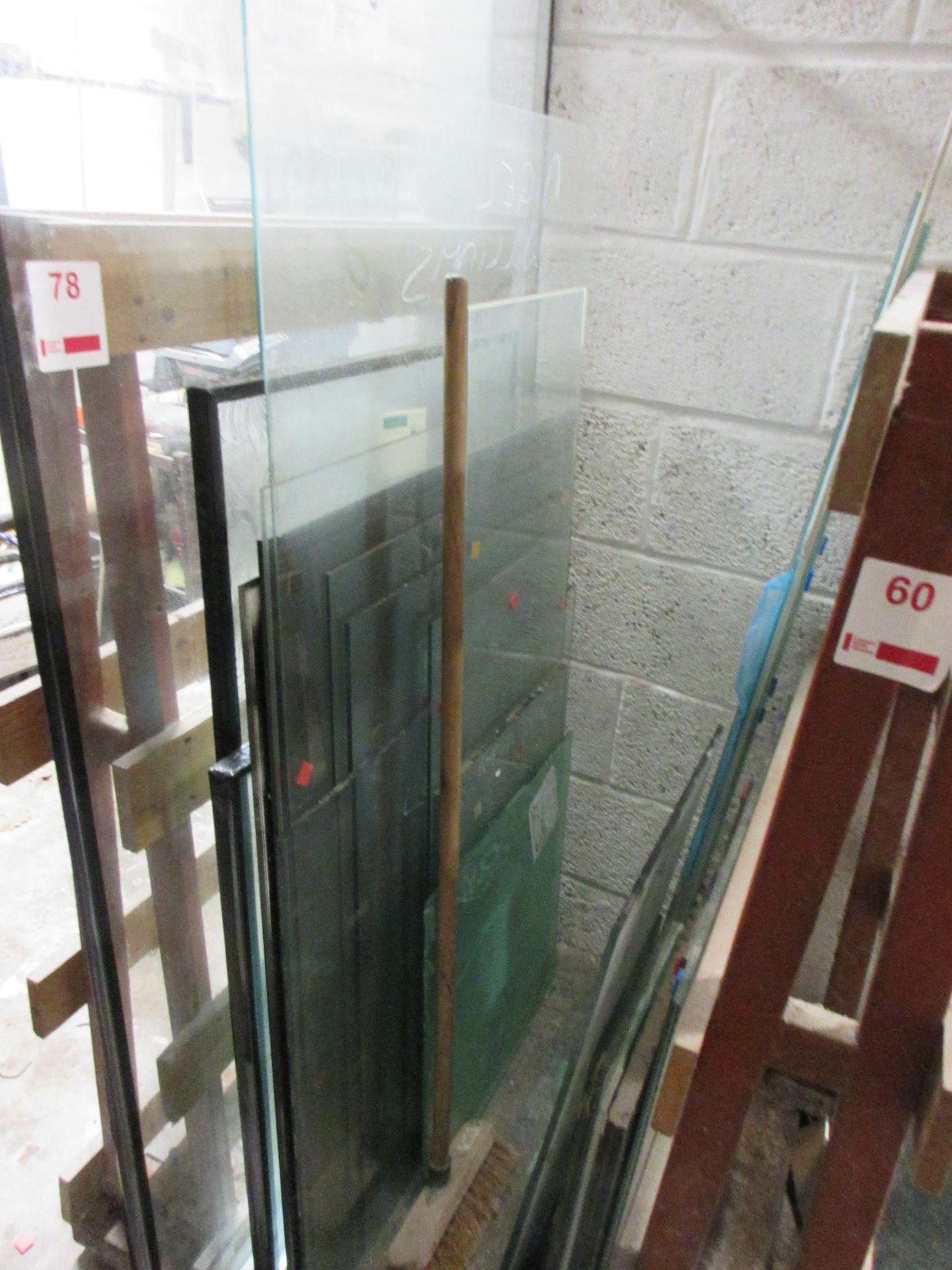 Assorted size clear and frosted glazed units