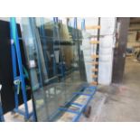 Ten sheets of clear glass, 2550 x 1600 x 4mm, as lotted