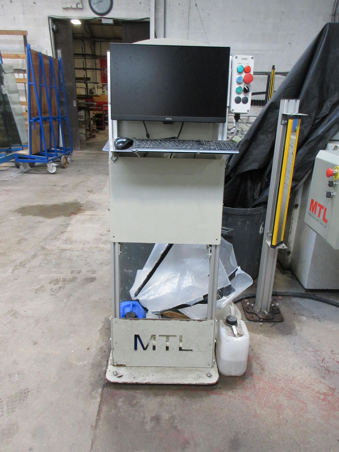 MTL CNC Cougar XY ED Glass cutting table, serial no. MTLCOUED118R, & bench, with Makita SRS glass - Image 2 of 7