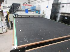 MTL CNC Cougar XY ED Glass cutting table, serial no. MTLCOUED118R, & bench, with Makita SRS glass