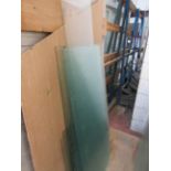 Assorted size and thickness clear and frosted glass, as lotted