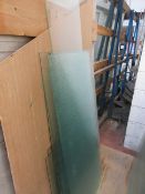 Assorted size and thickness clear and frosted glass, as lotted
