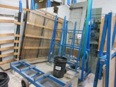 Two sheets of mirrored glass, 2550 x 1600 x 4mm, as lotted