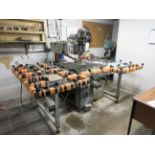 Metral TDIA glass drill, table size 700 x 750mm, overall table size 2500 x 1500mm, serial no. T370 5