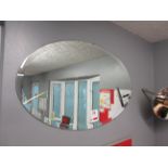 Wall mounted oval mirror, 900mm